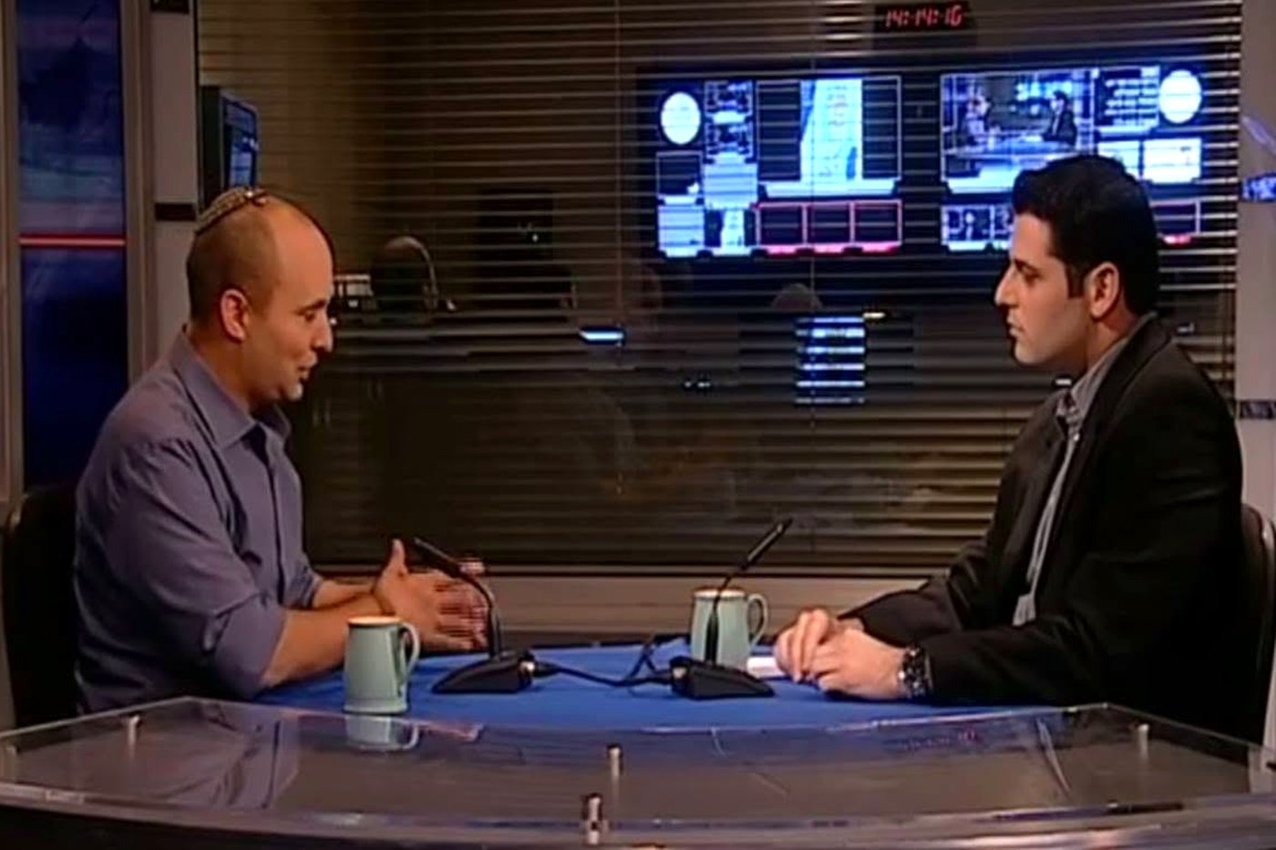 Liron Kaplan interviewing Naftali Bennett on Students Ask ahead of Israel's 2013 elections